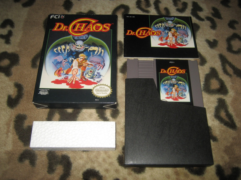 Dr Chaos 1988 horror game nintendo nes famicom cartridge box manual