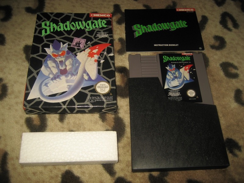 shadowgate shadow gate horror game nintendo nes cartridge box manual