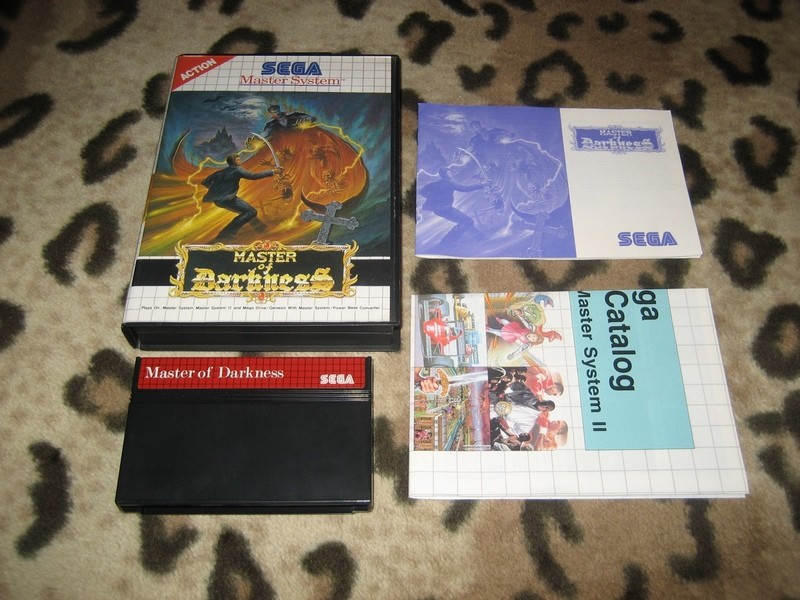 master of darkness horror game sega master system cartridge box manual