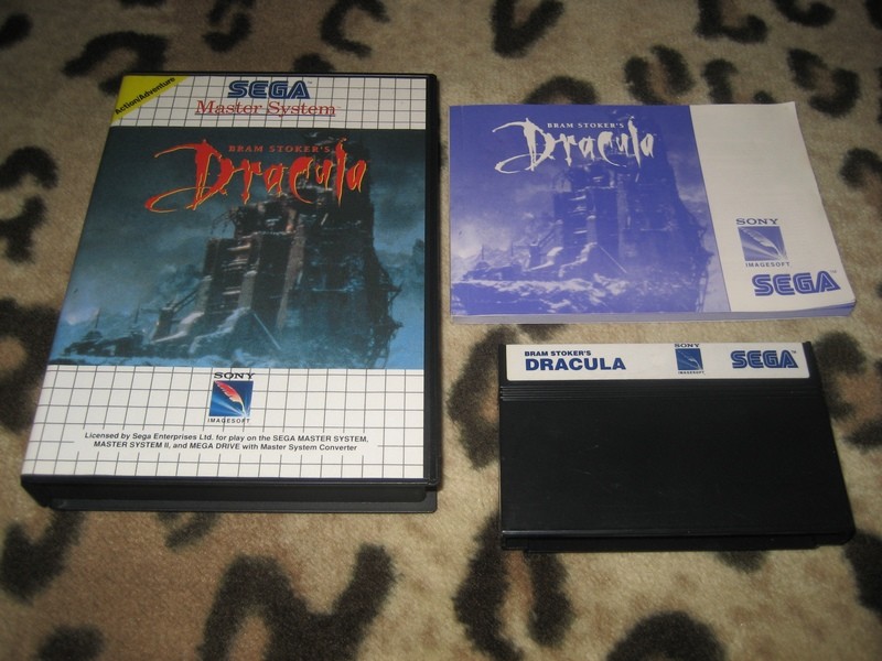 bram stoker dracula game sega master system cartridge box manual