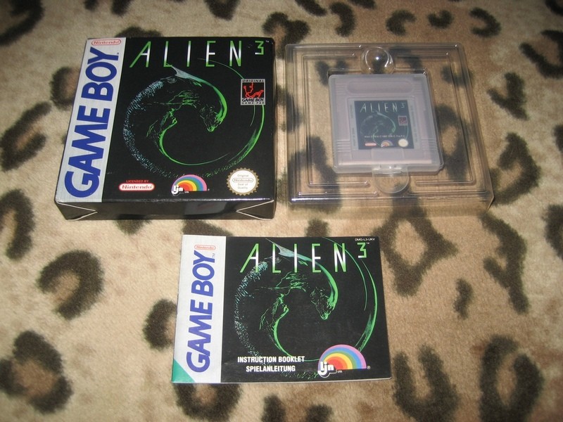 alien 3 1993 horror game game boy cartridge box manual