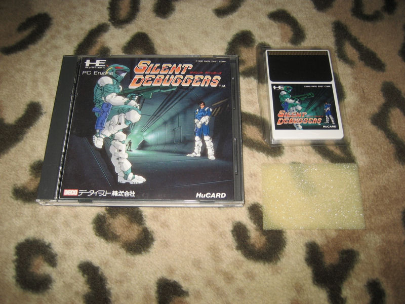 silent debuggers horror game pc engine cartridge hucard box manual