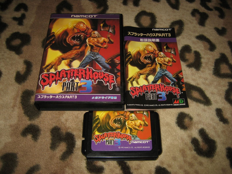 splatterhouse 3 game sega megadrive genesis cartridge box manual