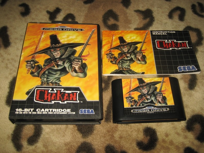 chakan 1992 horror game sega megadrive genesis cartridge box manual