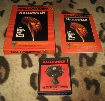 halloween atari 2600 horror game cartridge box manual хоррор игра атари хэллоуин