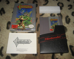 castlevania 1987 konami horror game nintendo nes cartridge box manual