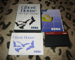 ghost house 1986 horror game sega master system cartridge box manual